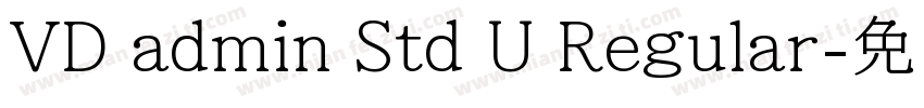 VD admin Std U Regular字体转换
